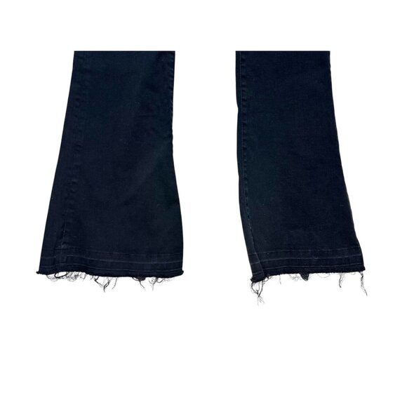 Paige High Rise Lou Lou Jeans Womens 27 black Wide Leg Flare Button Fly Classic - Picture 10 of 16